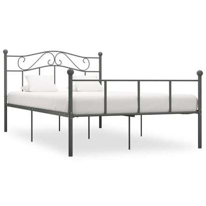 Bed Frame Grey Metal 120x200 cm