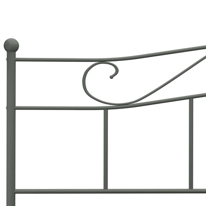 Bed Frame Grey Metal 180x200 cm Super King