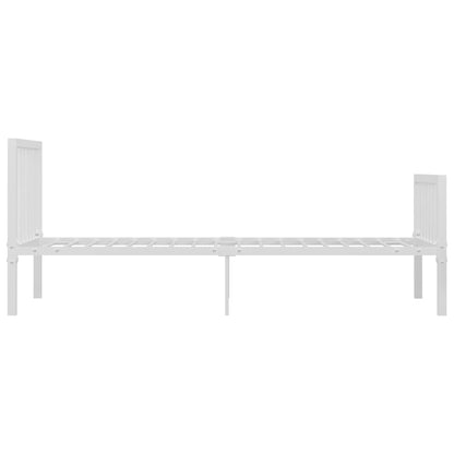 284563 vidaXL Bed Frame without Mattress White Metal 100x200 cm