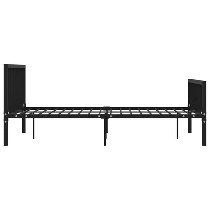 Bed Frame Black Metal 180x200 cm Super King