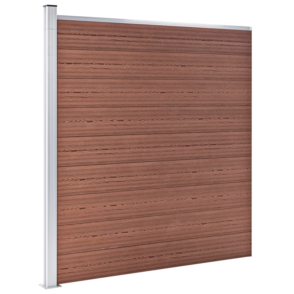 Garden Fence WPC 1564x186 cm Brown