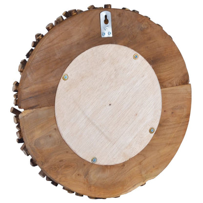 Wall Mirror 40 cm Teak Round