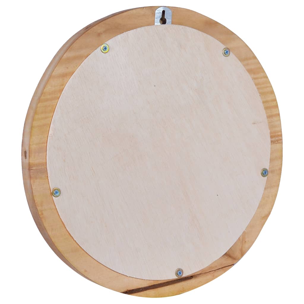 Wall Mirror 40 cm Teak Round