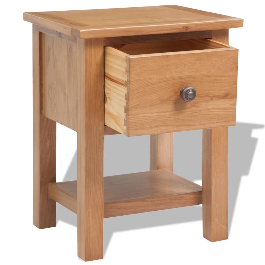 Nightstands 2 pcs 36x30x47 cm Solid Oak Wood