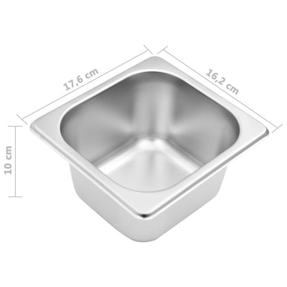 Gastronorm Container Holder with 3 GN 1/6 Pan Stainless Steel