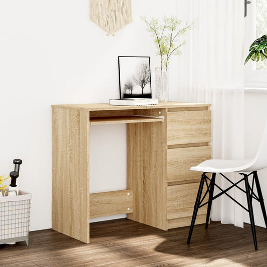 Desk Sonoma Oak 90x45x76 cm Engineered Wood