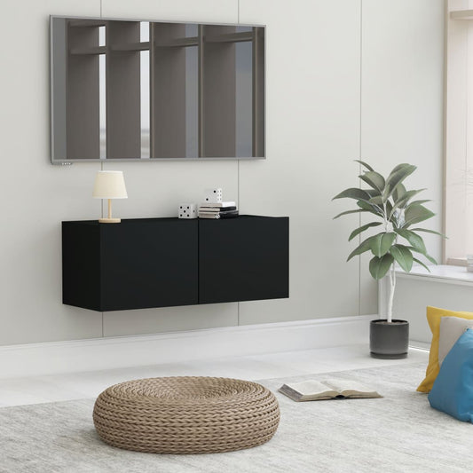 TV Cabinet Black 80x30x30 cm Engineered Wood