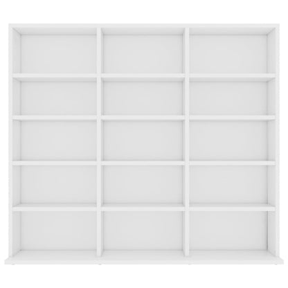 CD Cabinet White 102x23x89.5 cm Engineered Wood