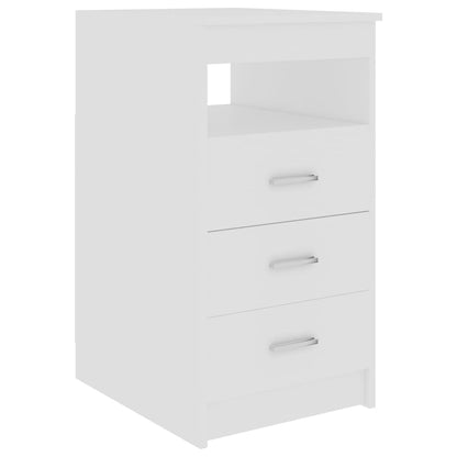 Drawer Cabinet White 40x50x76 cm Engineered Wood