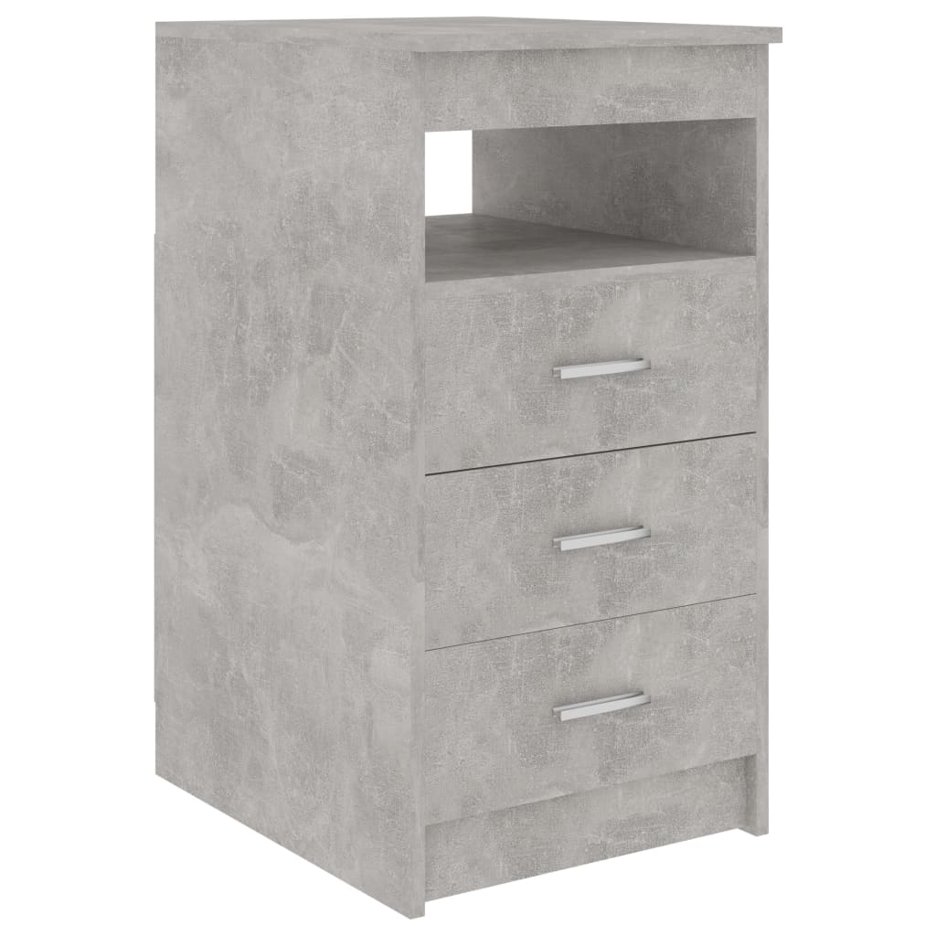 Drawer Cabinet Concrete Grey 40x50x76 cm Engineered Wood