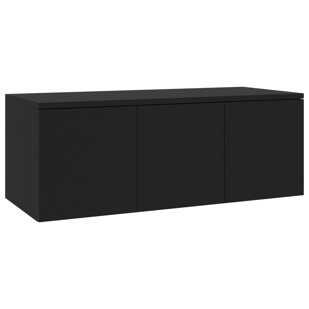 TV Cabinet Black 80x34x30 cm Engineered Wood