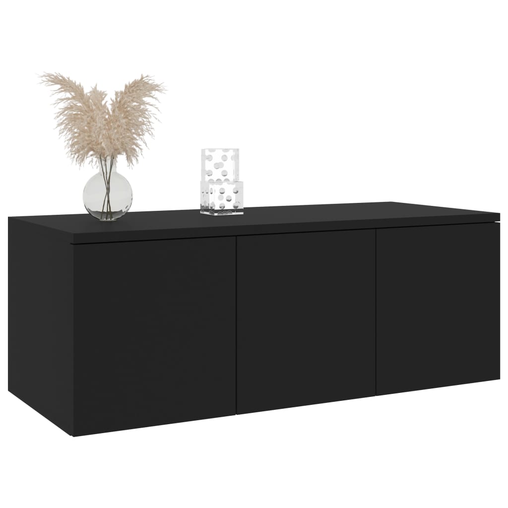 TV Cabinet Black 80x34x30 cm Engineered Wood