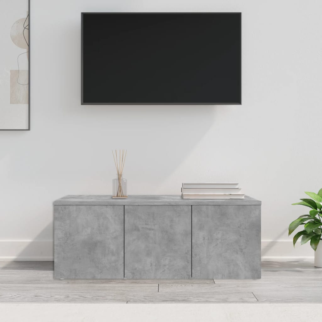 TV Cabinet Concrete Grey 80x34x30 cm Engineered Wood