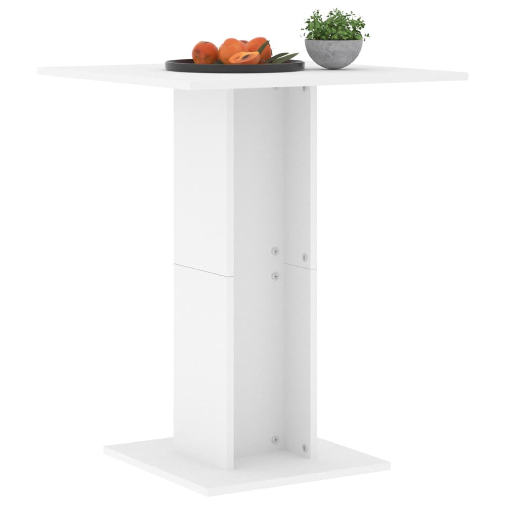 Bistro Table White 60x60x75 cm Engineered Wood