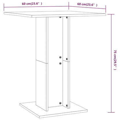 Bistro Table White 60x60x75 cm Engineered Wood