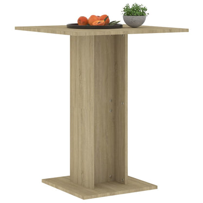 Bistro Table Sonoma Oak 60x60x75 cm Engineered Wood