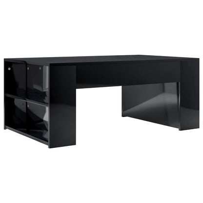 Coffee Table High Gloss Black 100x60x42 cm Engineered Wood