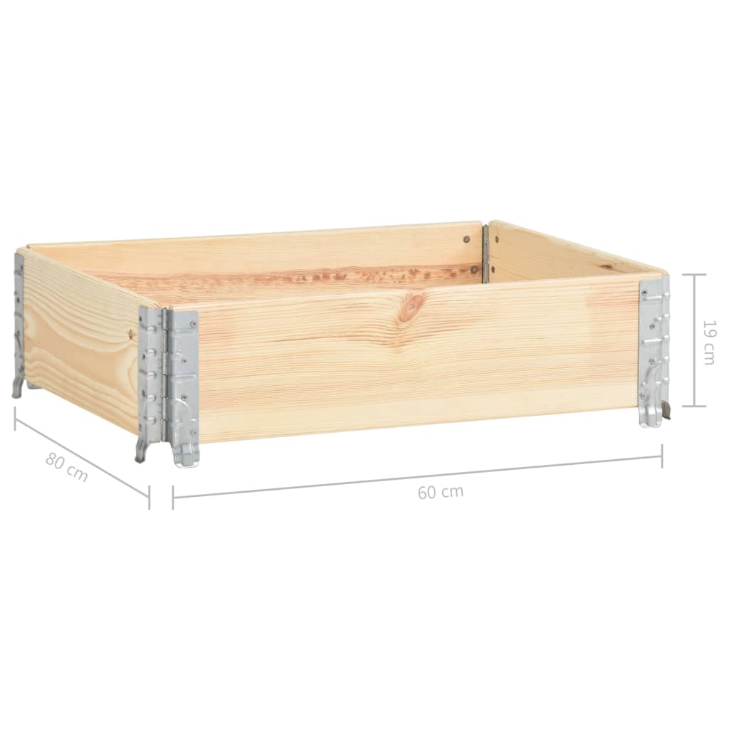 Pallet Collar 60x80 cm Solid Pine Wood