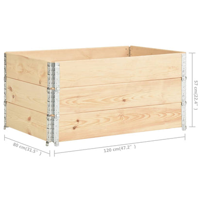 Pallet Collars 3 pcs 80x120 cm Solid Pine Wood