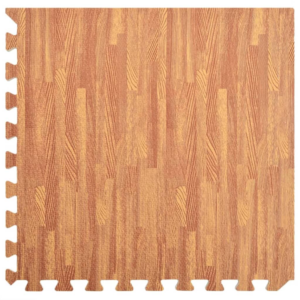 Floor Mats 24 pcs Wood Grain 8.64 ㎡ EVA Foam