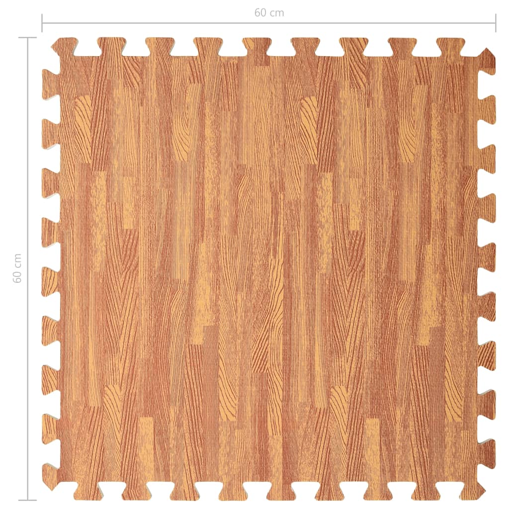 Floor Mats 24 pcs Wood Grain 8.64 ㎡ EVA Foam