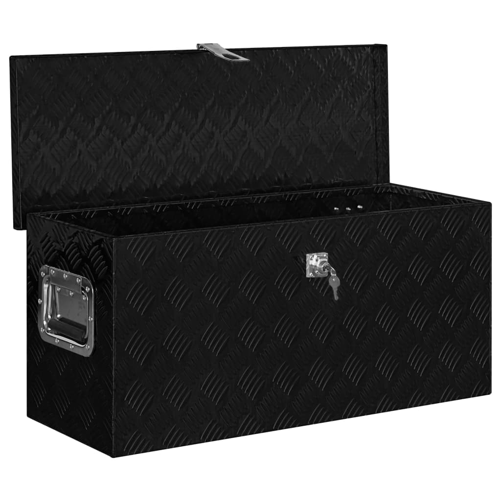 Aluminium Box 80x30x35 cm Black