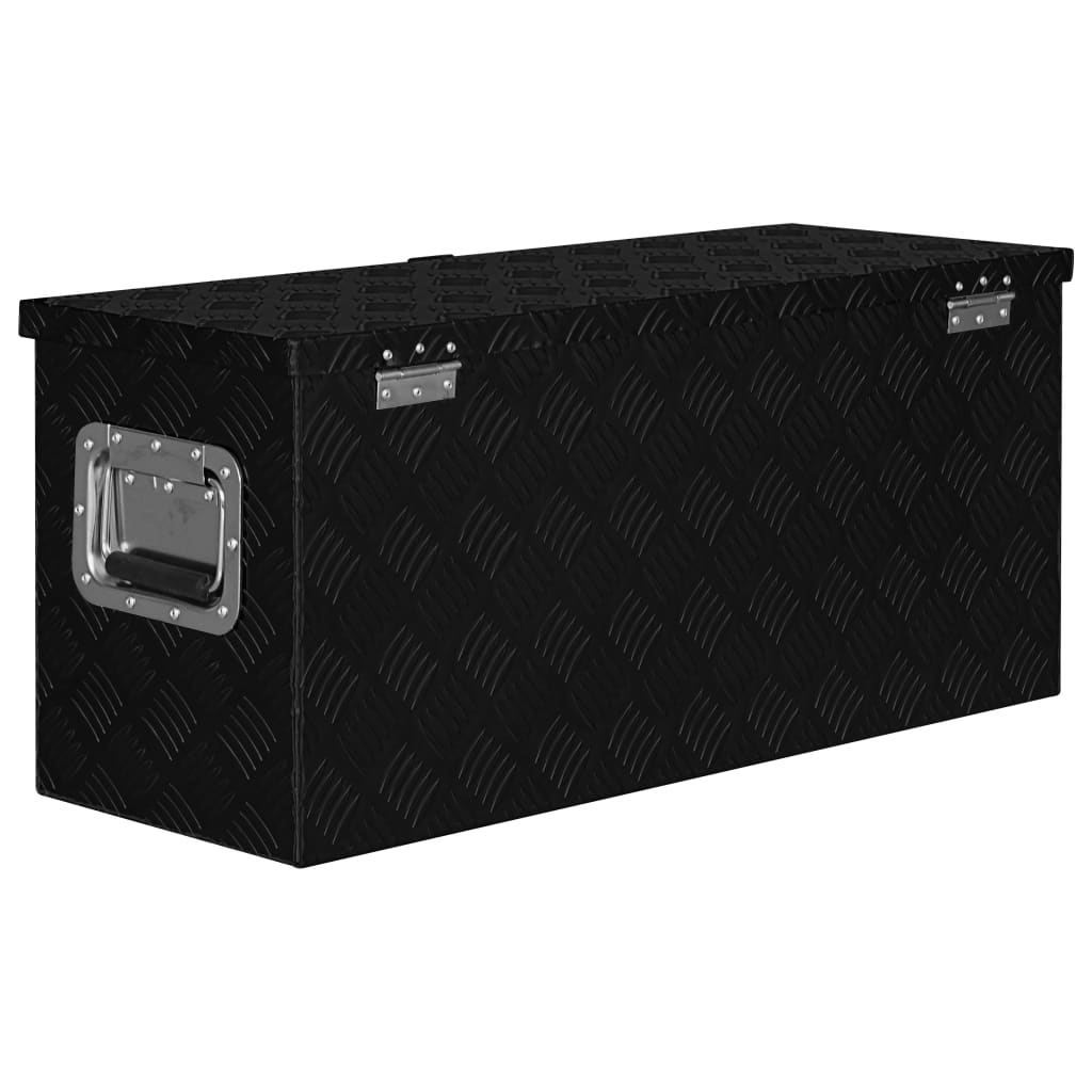 Aluminium Box 80x30x35 cm Black