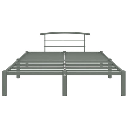 284666 vidaXL Bed Frame without Mattress Grey Metal 160x200 cm