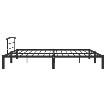 Bed Frame Black Metal 200x200 cm