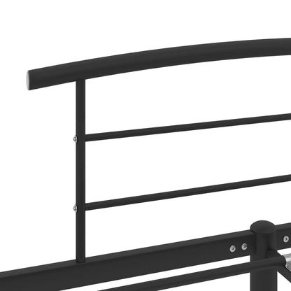 Bed Frame Black Metal 200x200 cm