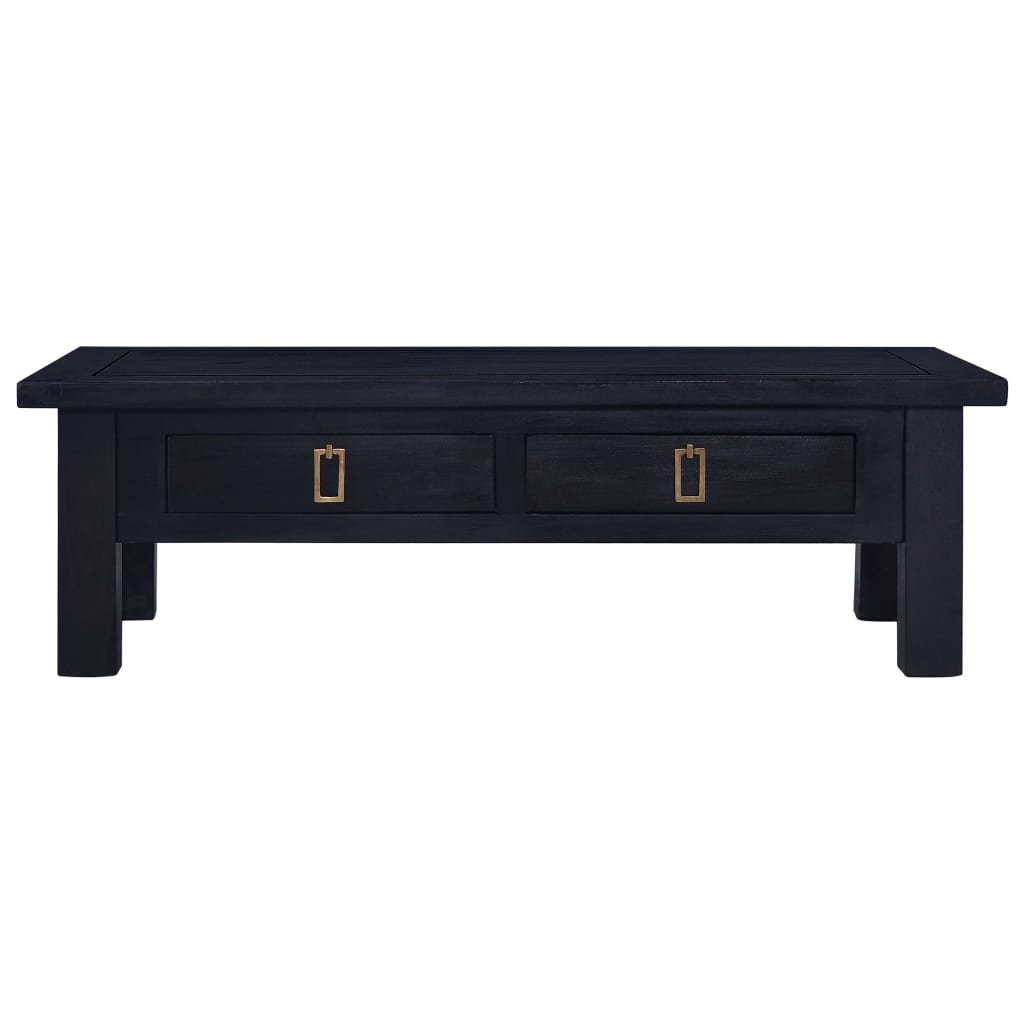 Coffee Table Light Black Coffee 100x50x30 cm Solid Mahogany Wood