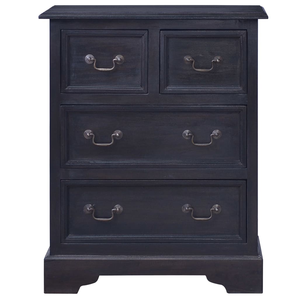 Chest of Drawers Light Black Coffee Solid Mahogany Wood