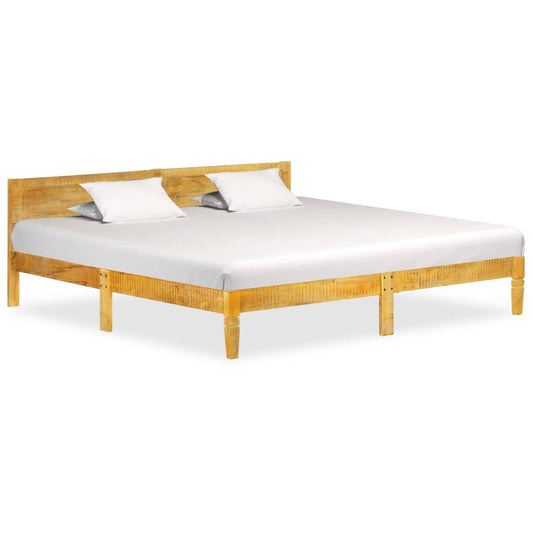 Bed Frame without Mattress Solid Mango Wood 200 cm