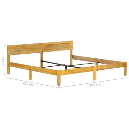 Bed Frame without Mattress Solid Mango Wood 200 cm