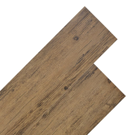 Non Self-adhesive PVC Flooring Planks 4.46 m² 3 mm Walnut Brown