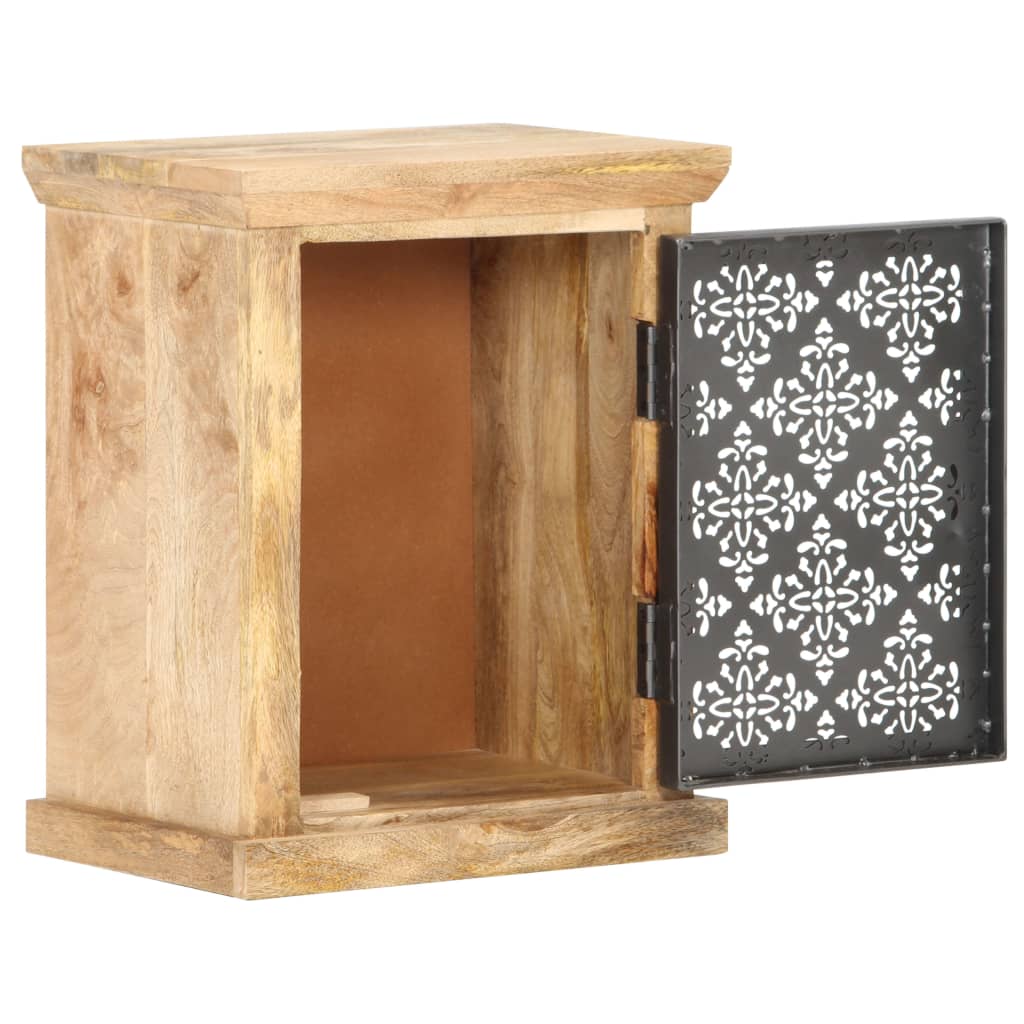 Bedside Cabinet with Door 40x30x50 cm Solid Mango Wood