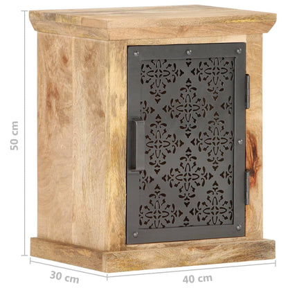 Bedside Cabinet with Door 40x30x50 cm Solid Mango Wood