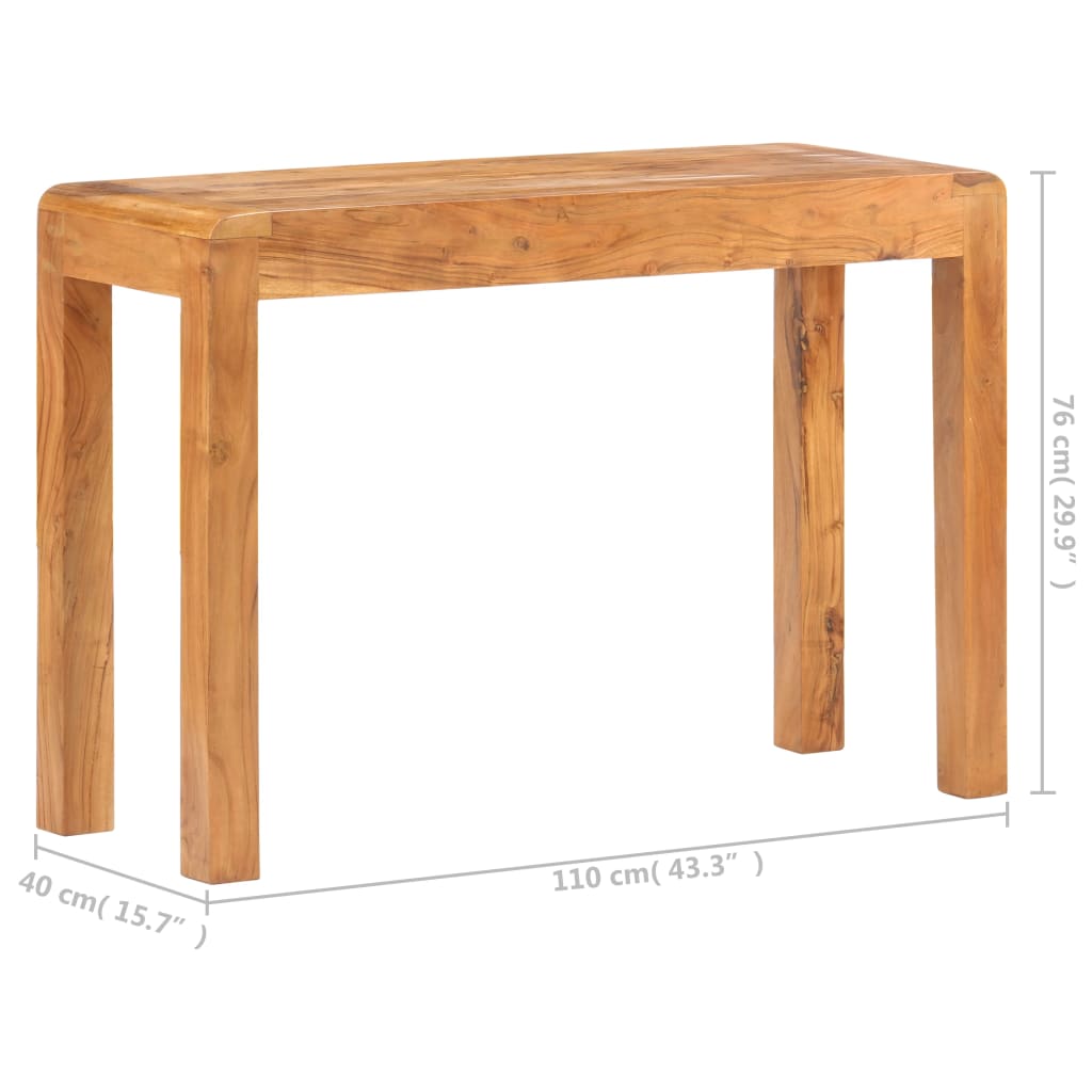 Console Table 110x40x76 cm Solid Acacia Wood in Honey Finish