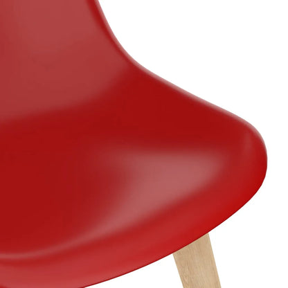 Dining Chairs 4 pcs Red Plastic