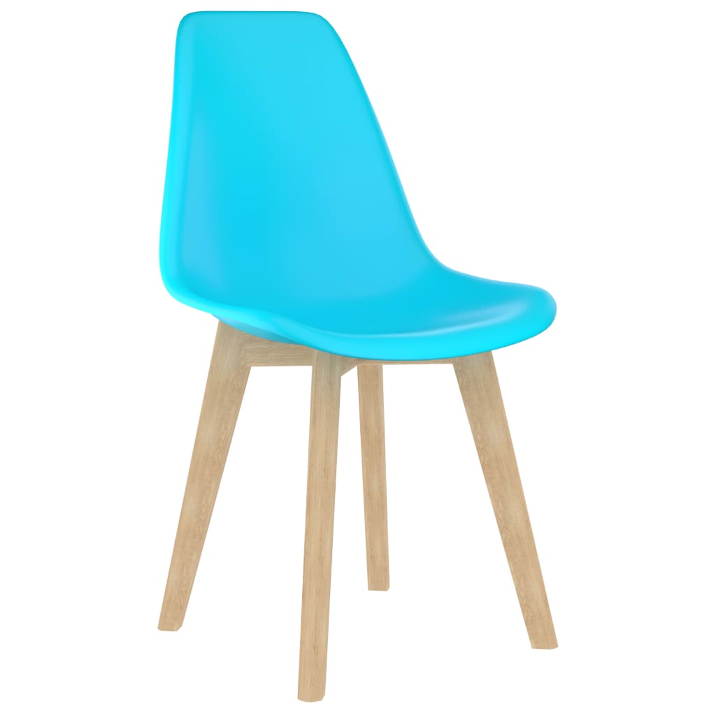 Dining Chairs 6 pcs Blue Plastic