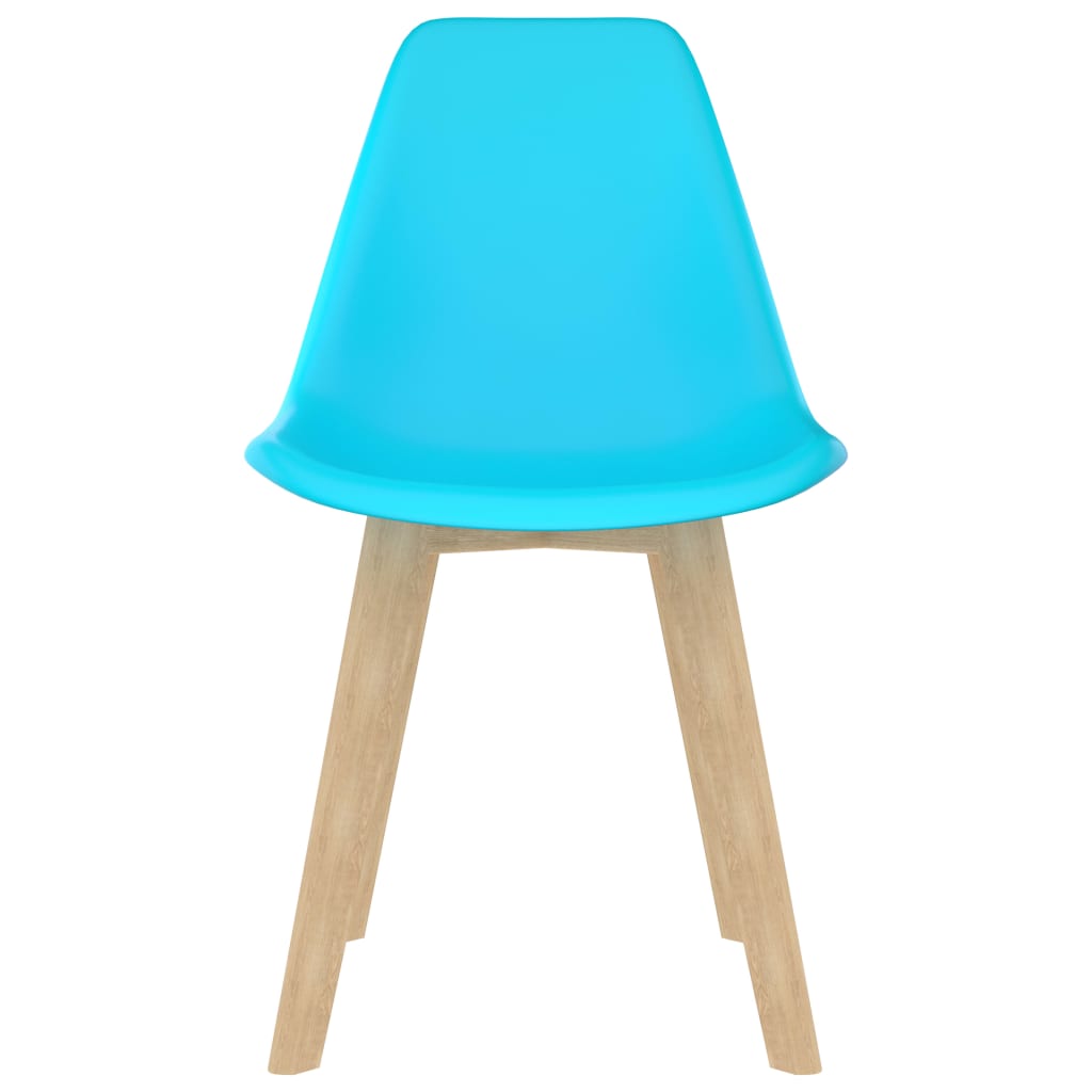 Dining Chairs 6 pcs Blue Plastic