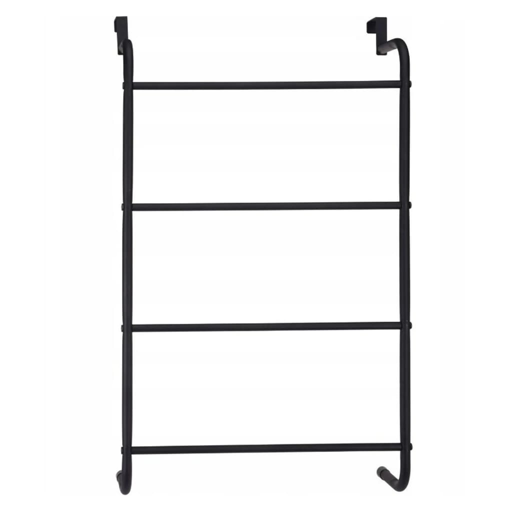 Bathroom Solutions Hanging Door Towel Rack Metal Black