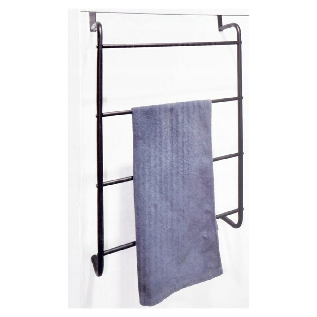 Bathroom Solutions Hanging Door Towel Rack Metal Black