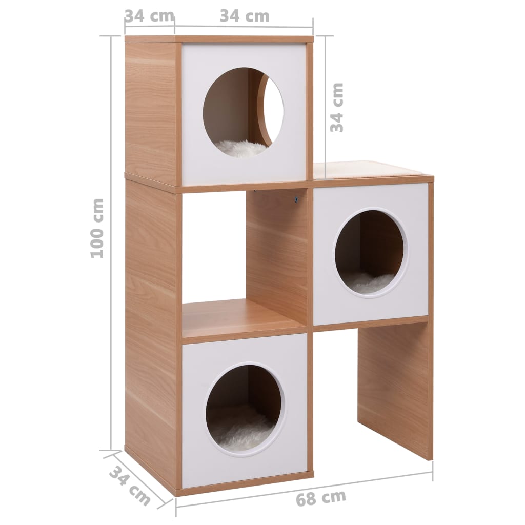 Cat Condo House with Sisal Scratching Mat 100 cm