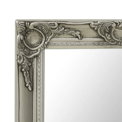 Wall Mirror Baroque Style 50x40 cm Silver