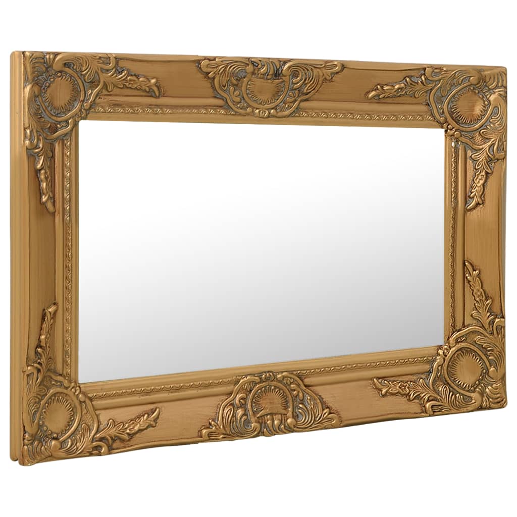 Wall Mirror Baroque Style 60x40 cm Gold