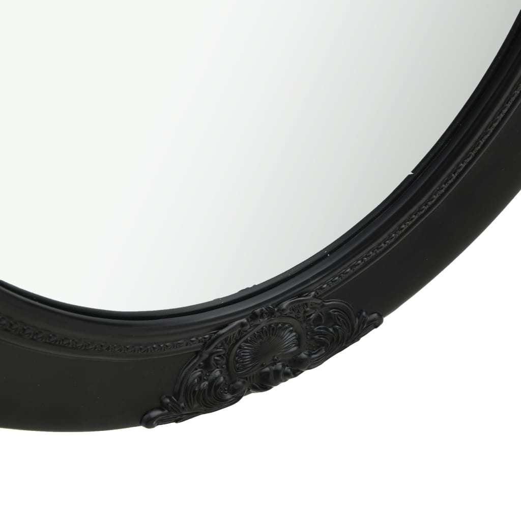 Wall Mirror Baroque Style 50x60 cm Black