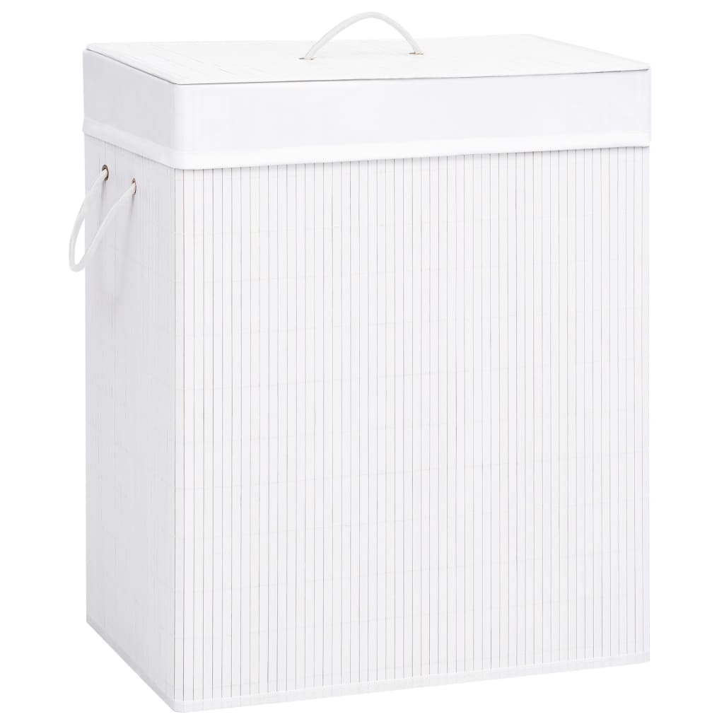 Bamboo Laundry Basket White 100 L