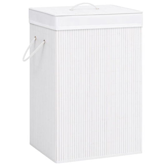 Bamboo Laundry Basket White