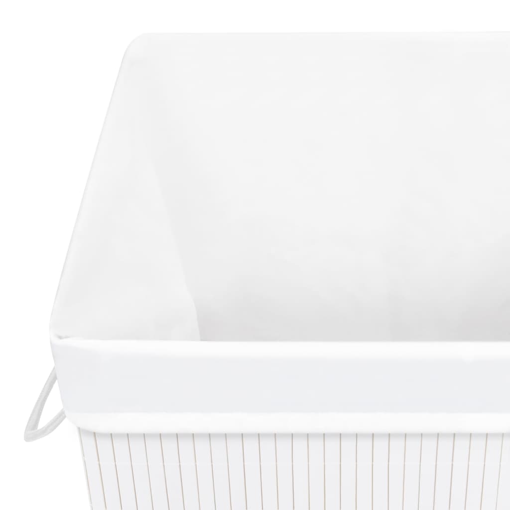 Bamboo Laundry Basket White